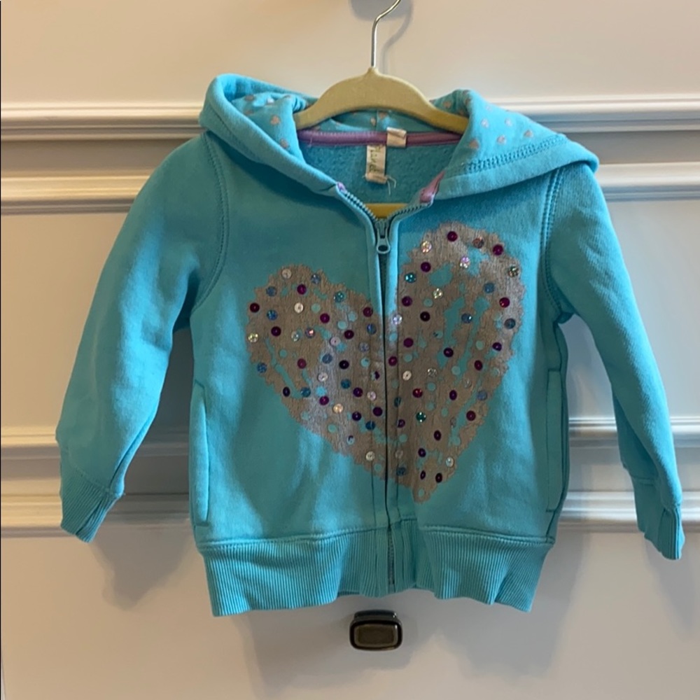 12m Planet Cotton ZIP up with sequins